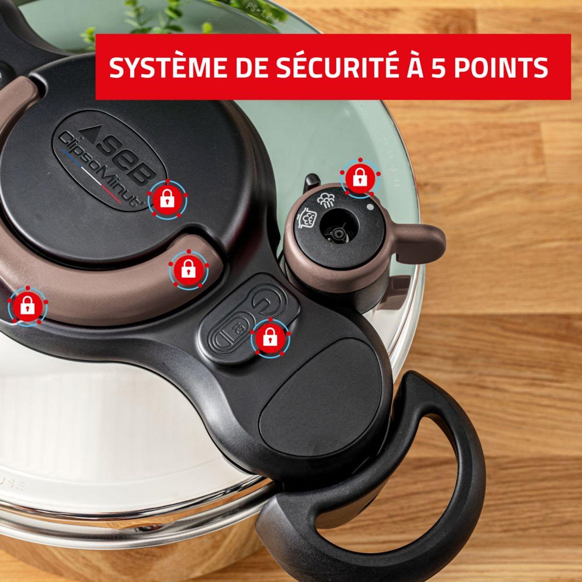 SEB Autocuiseur ClipsoMinut Gourmande 9L