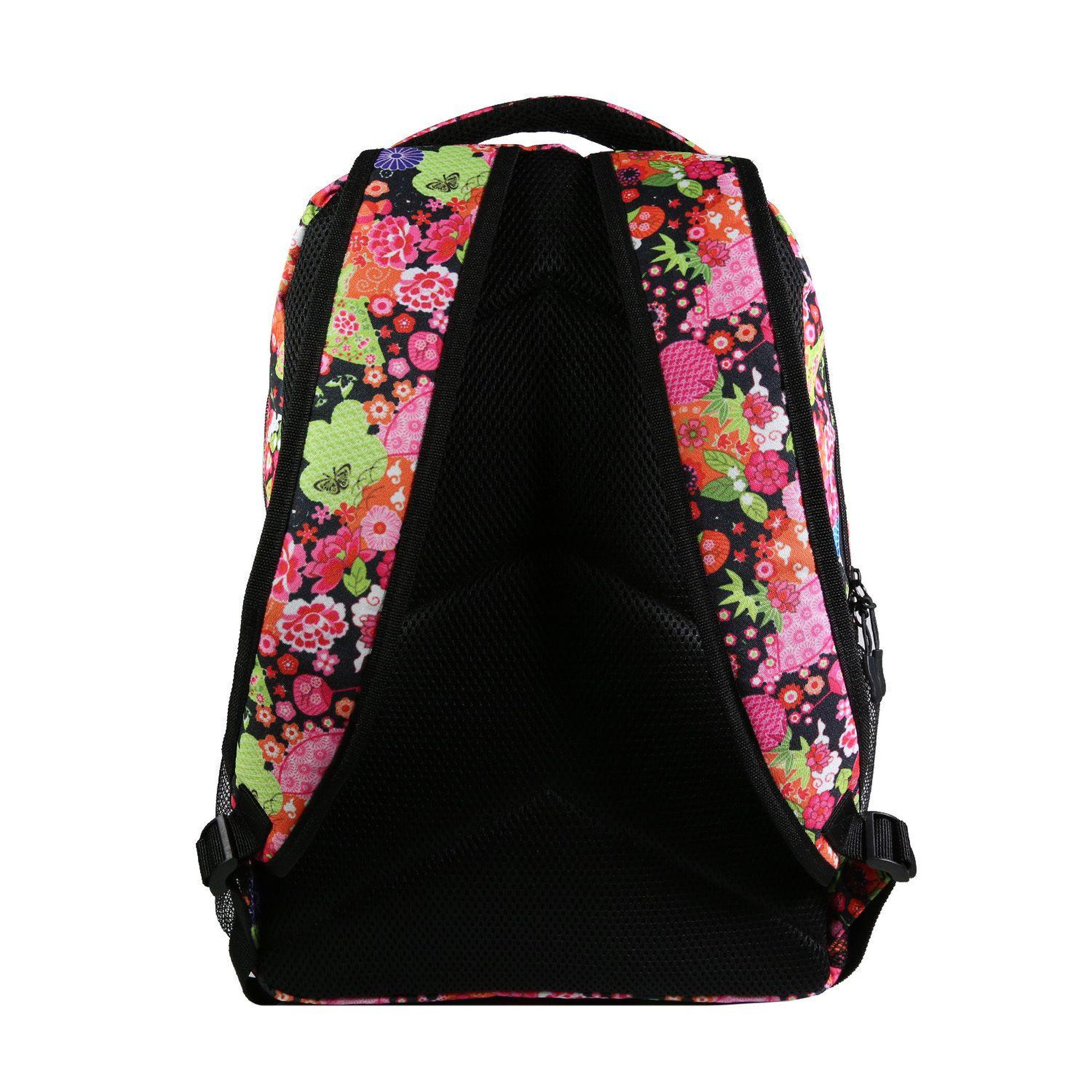 Voir la diapositive 4 : Bagtrotter BAGTROTTER Set de sac à dos, sac gym et trousse Bagtrotter Multicolore Fleurs japonaises