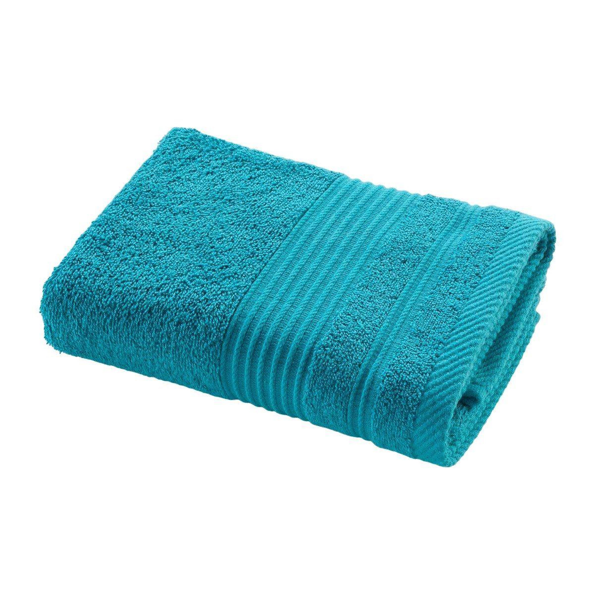 Douceur d'Intérieur Serviette de Toilette  Tendresse  50x90cm Bleu Paon