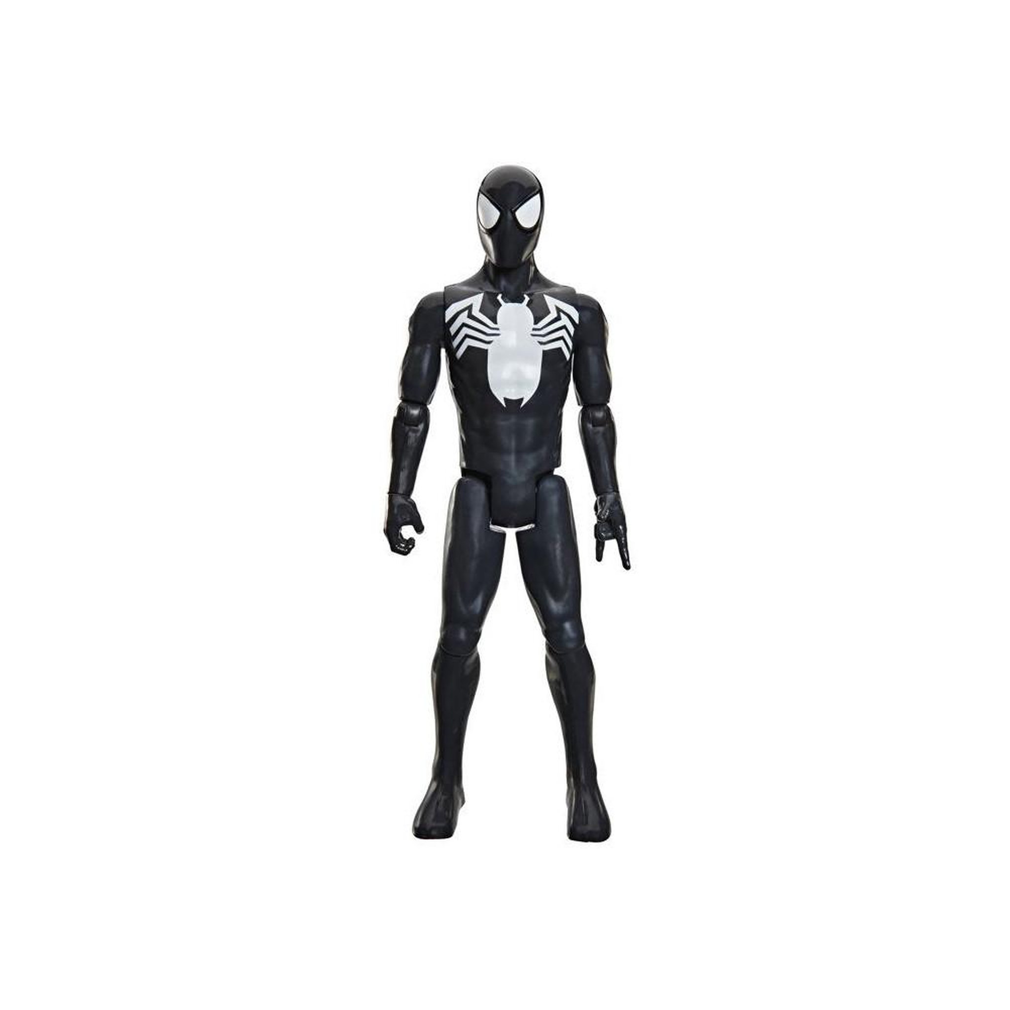 Voir la diapositive 2 : HASBRO Figurine Spider-Man en costume noir 30 cm deluxe, Titan Series, jouets de super-héros pour enfants, Marvel Spider-Man, des 4