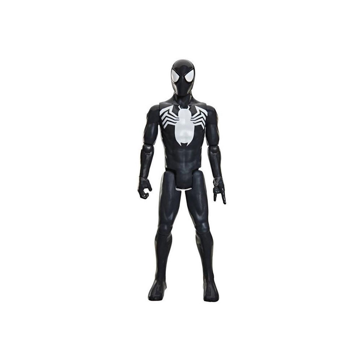 HASBRO Figurine Spider-Man en costume noir 30 cm deluxe, Titan Series, jouets de super-héros pour enfants, Marvel Spider-Man, des 4