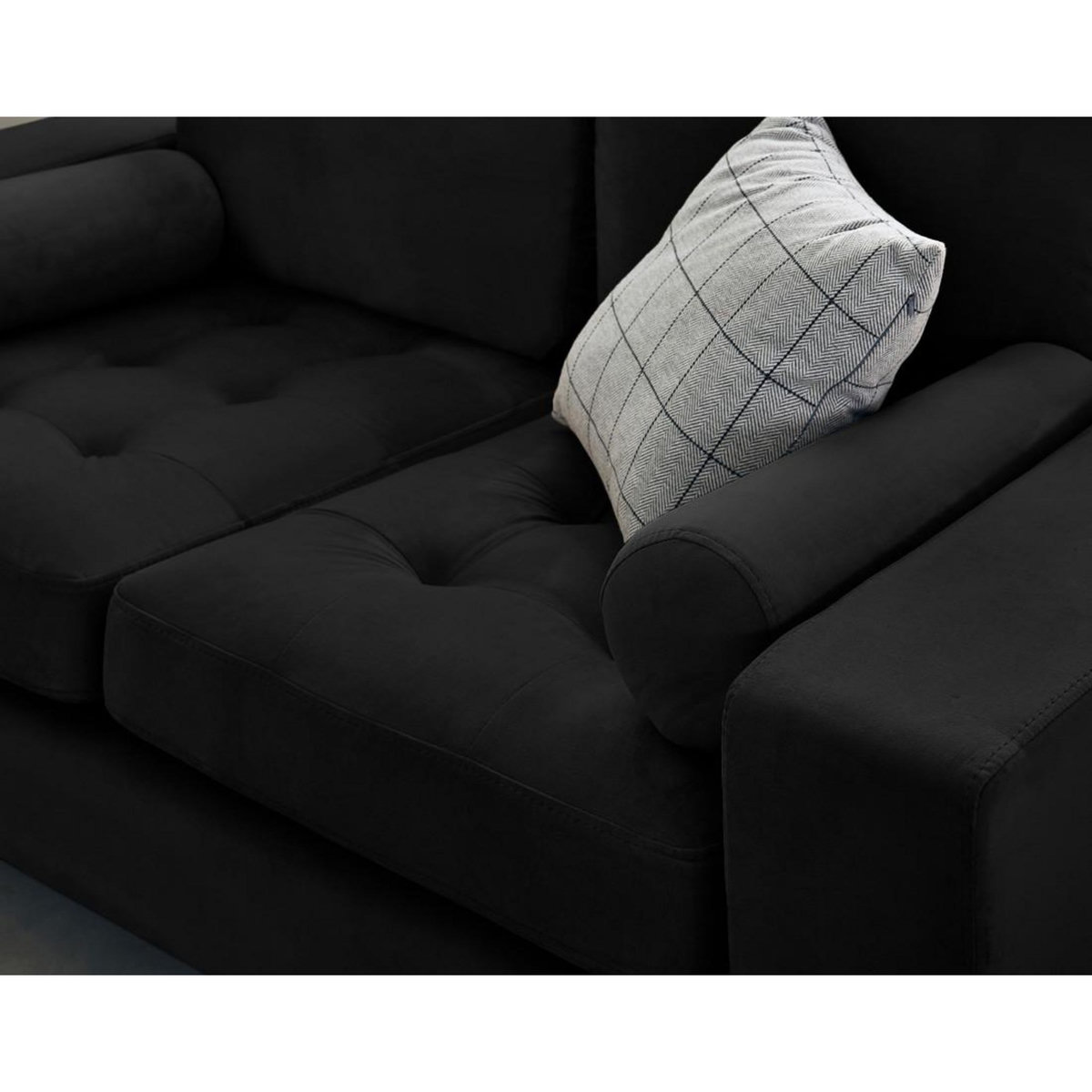 LISA DESIGN Isaure - canapé droit 2 places en velours