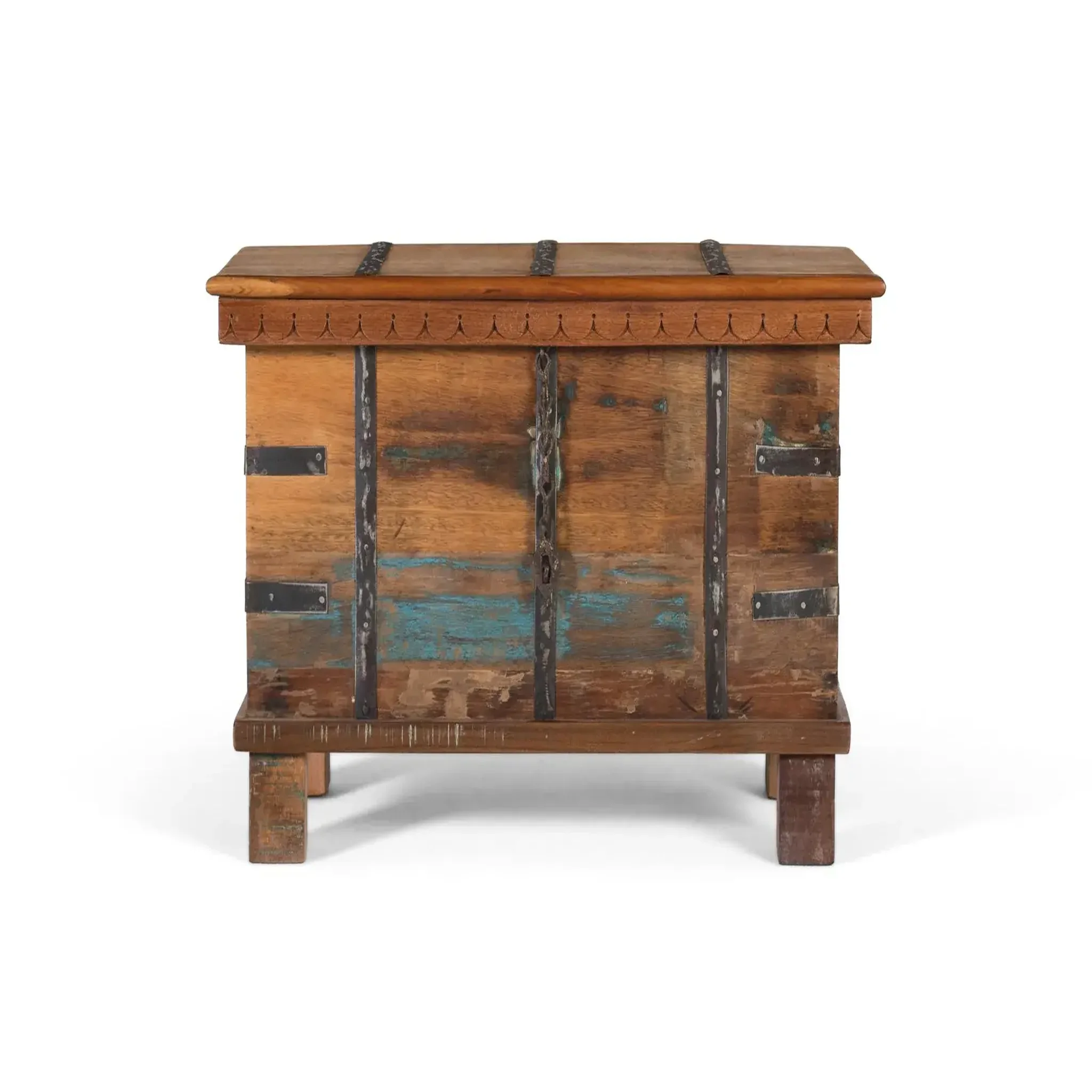 GINER Y COLOMER SL Coffre en bois recyclé 74 cm style artisanal vintage