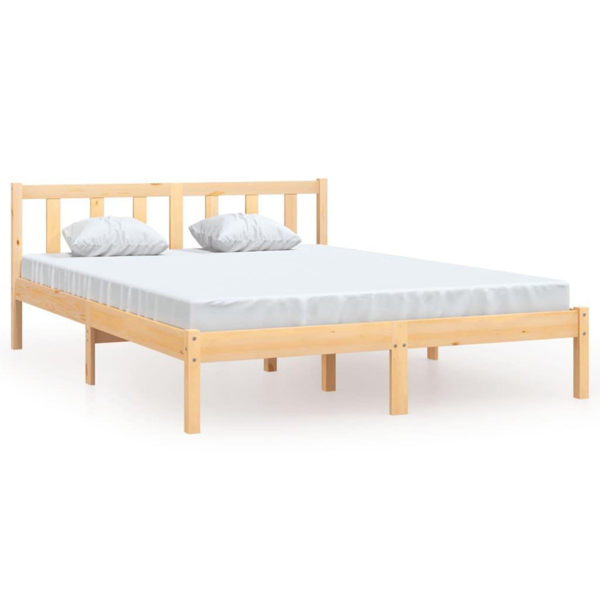 VIDAXL Cadre de lit sans matelas bois massif 160x200 cm