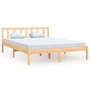 Voir la diapositive 1 : VIDAXL Cadre de lit sans matelas bois massif 160x200 cm