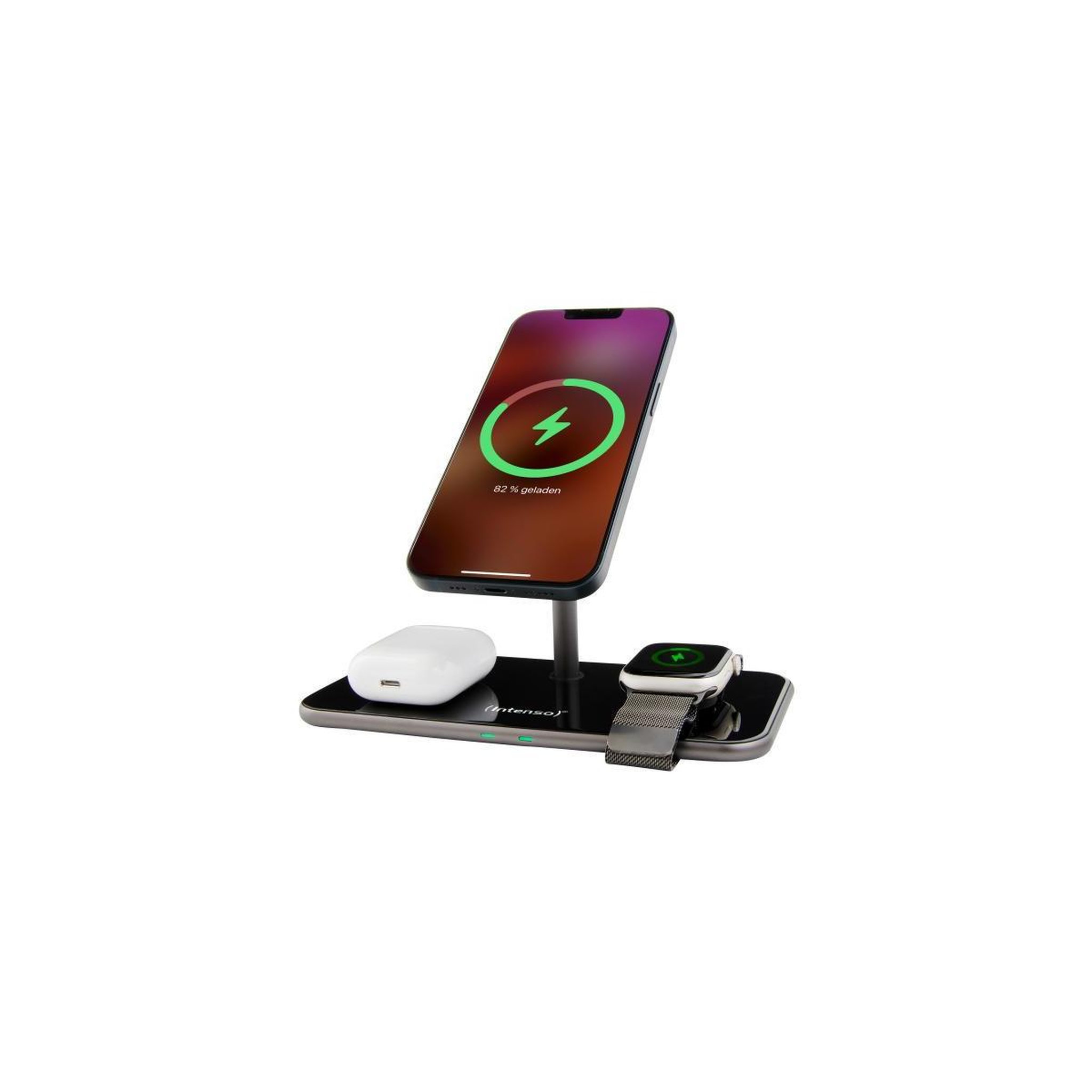 Voir la diapositive 3 : Intenso Intenso MB13 Écouteurs, Smartphone, Smartwatch Noir USB Recharge sans fil Charge rapide Intérieure