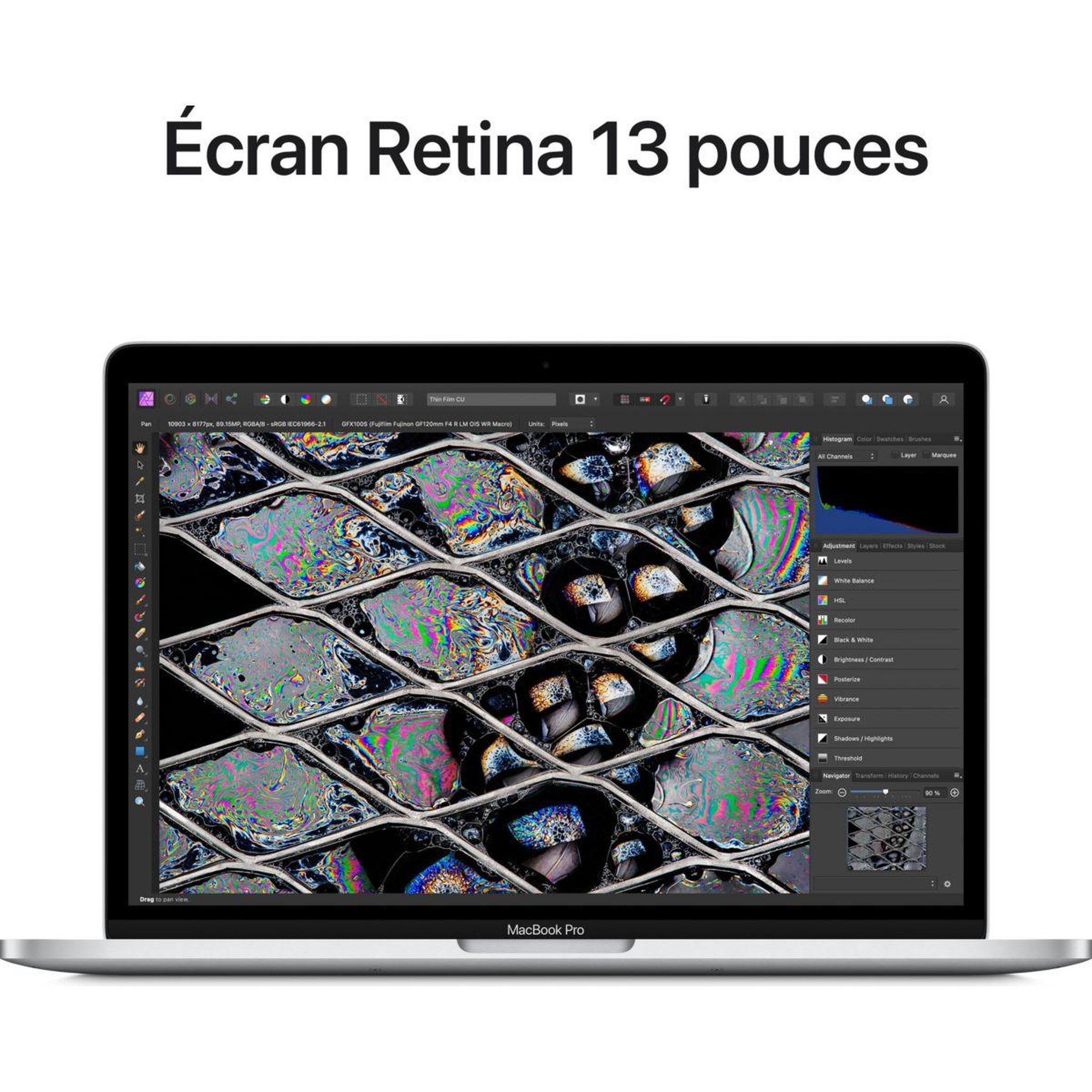 Voir la diapositive 4 : APPLE Ordinateur Apple Pro 13' M2 8Go RAM 512Go SSD Argent