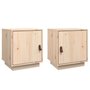 Voir la diapositive 2 : VIDAXL Tables de chevet 2 pcs 40x34x45 cm Bois de pin massif