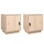 Voir la diapositive 2 : VIDAXL Tables de chevet 2 pcs 40x34x45 cm Bois de pin massif