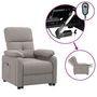 Voir la diapositive 2 : VIDAXL Fauteuil inclinable electrique Taupe Tissu