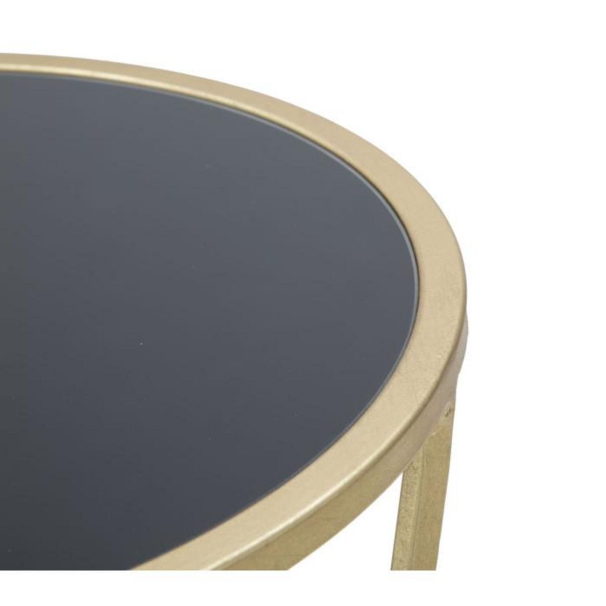 Paris Prix Table d'Appoint Design  Milla  75cm Noir & Or