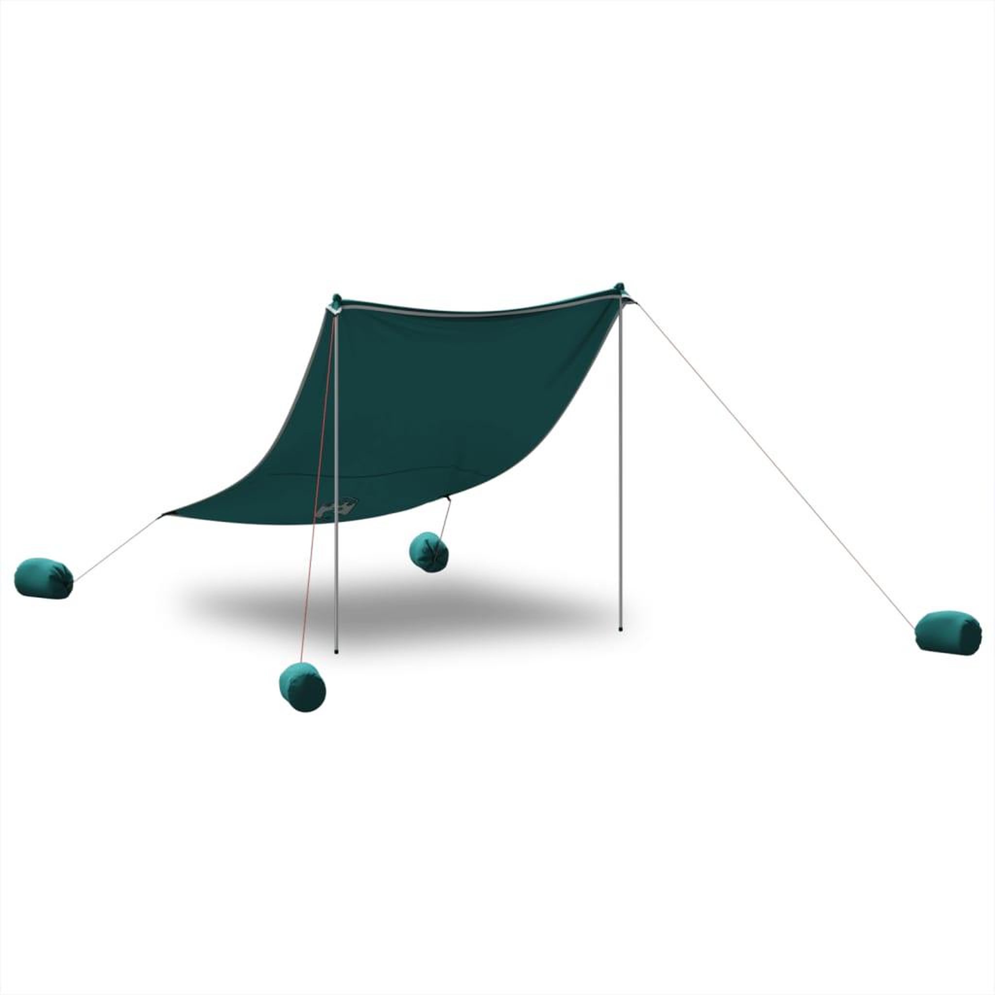 Voir la diapositive 3 : VIDAXL Auvent de plage avec ancres de sable vert 214x236 cm