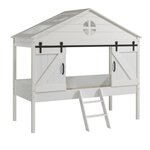 Paris Prix Lit Cabane Enfant  Barnie  90x200cm Blanc