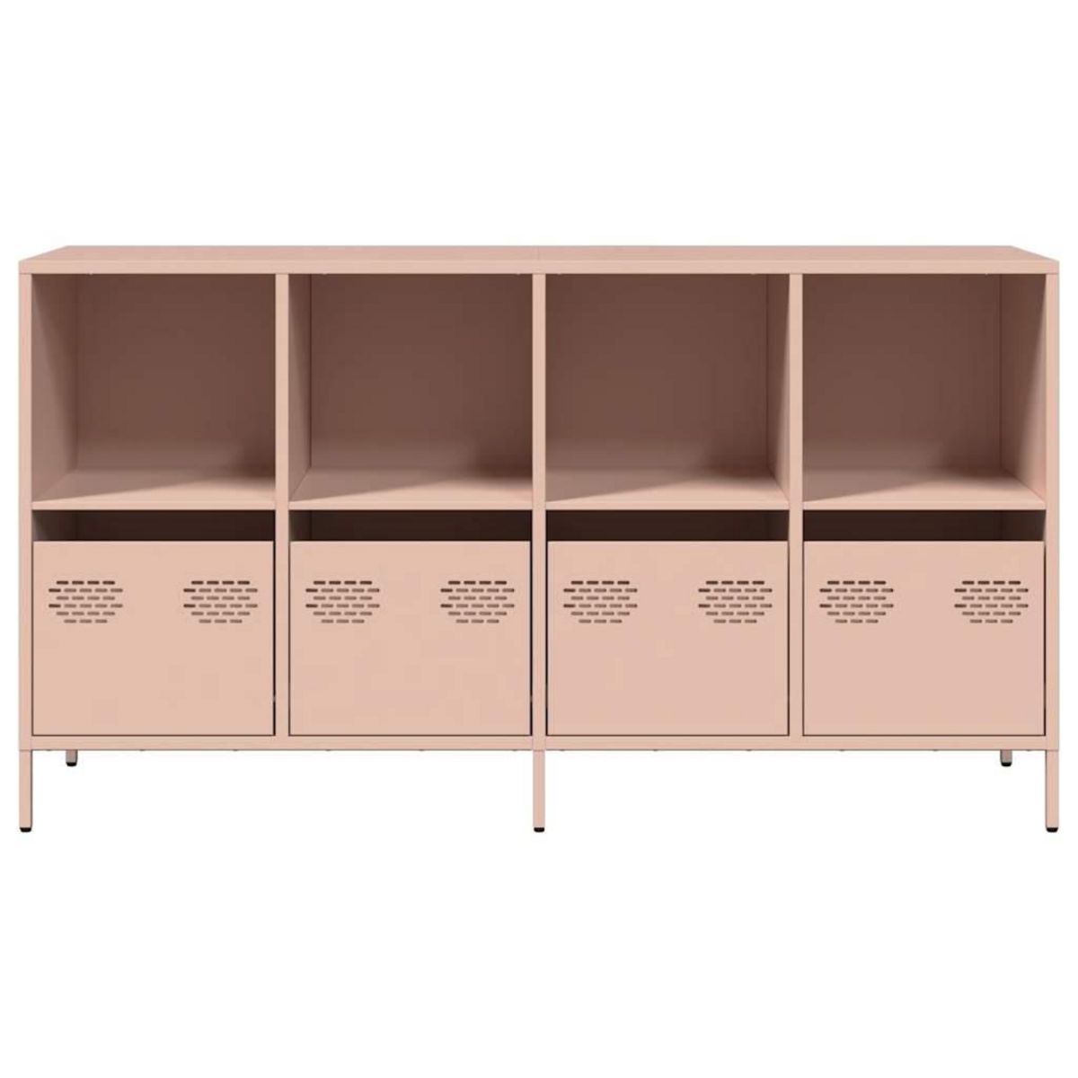 VIDAXL Buffet rose 135x39x73,5 cm acier lamine a froid