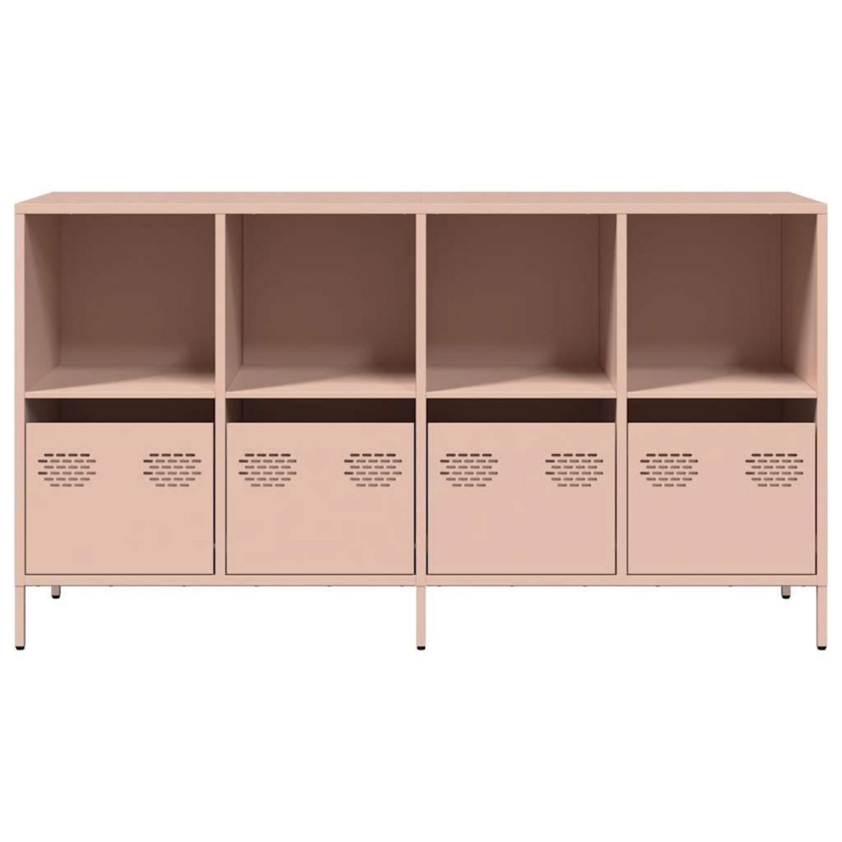 VIDAXL Buffet rose 135x39x73,5 cm acier lamine a froid