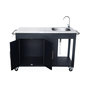 Voir la diapositive 6 : SWEEEK Cuisine extérieure en acier noir L139xP70.6xH113 cm