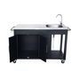 Voir la diapositive 6 : SWEEEK Cuisine extérieure en acier noir L139xP70.6xH113 cm