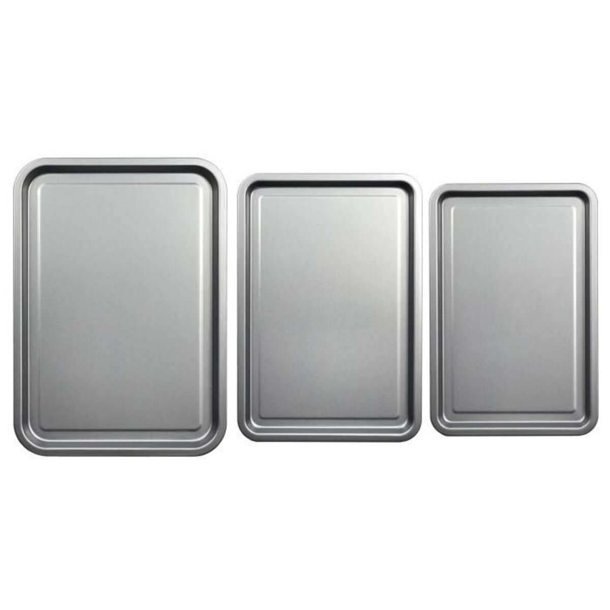 Paris Prix Lot de 3 Plaques de Cuisson  Baking  35cm Argent