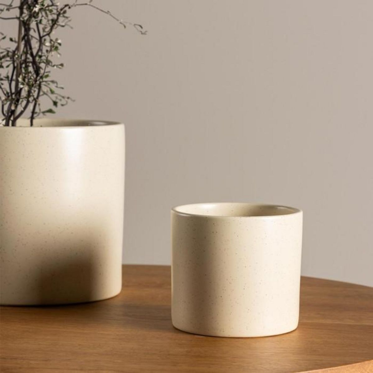 Paris Prix Pot Déco en Céramique  Sane  11cm Beige & Noir