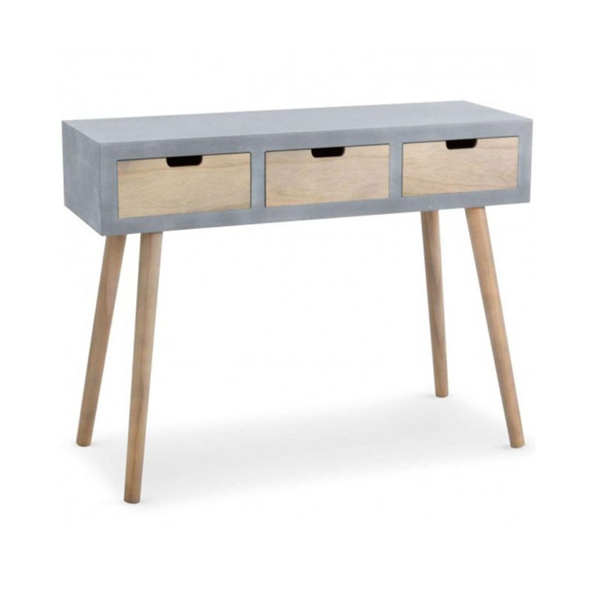 Paris Prix Console scandinave 3 tiroirs  kim  100cm gris