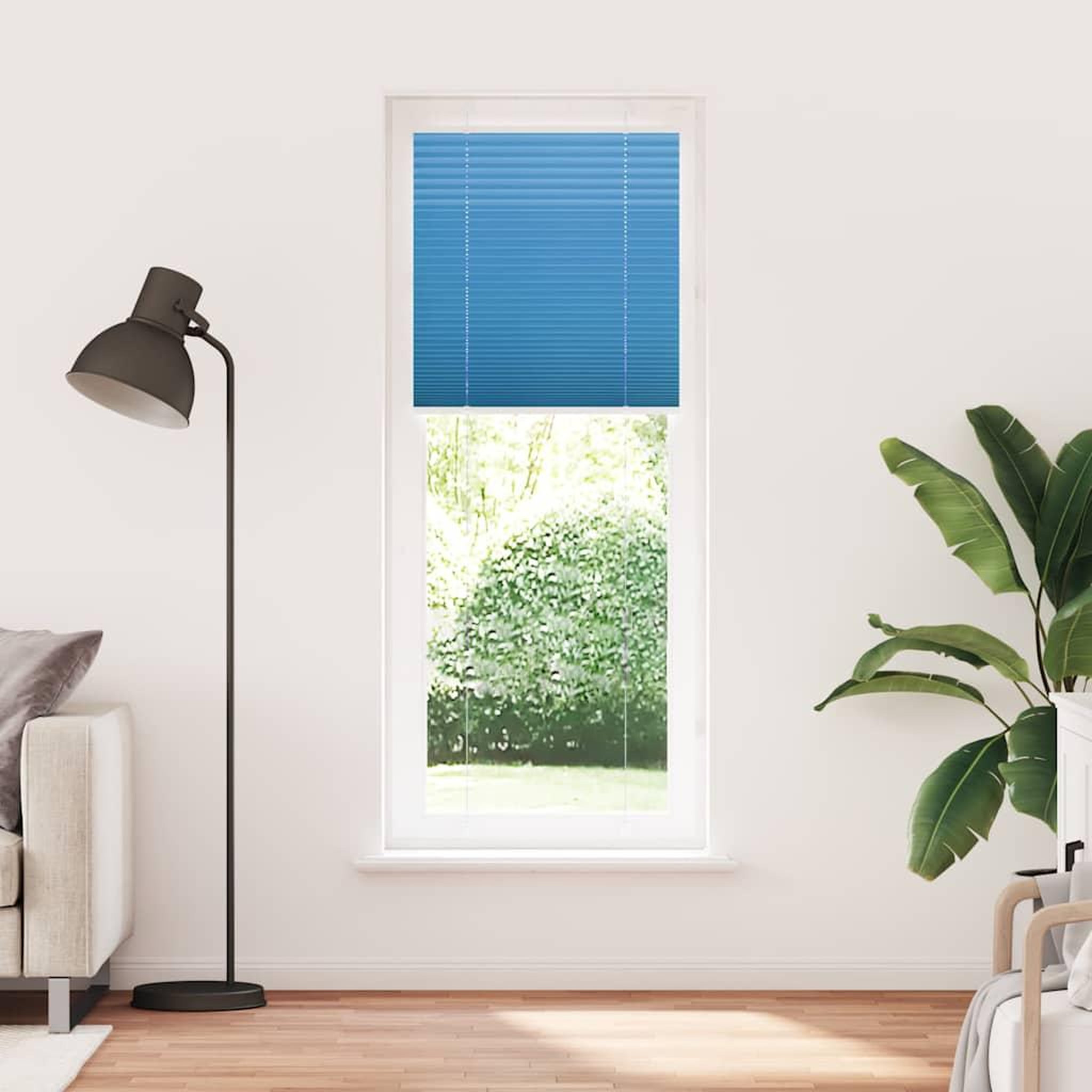 Voir la diapositive 2 : VIDAXL Store plisse bleu 80x200 cm largeur du tissu 79,4 cm polyester