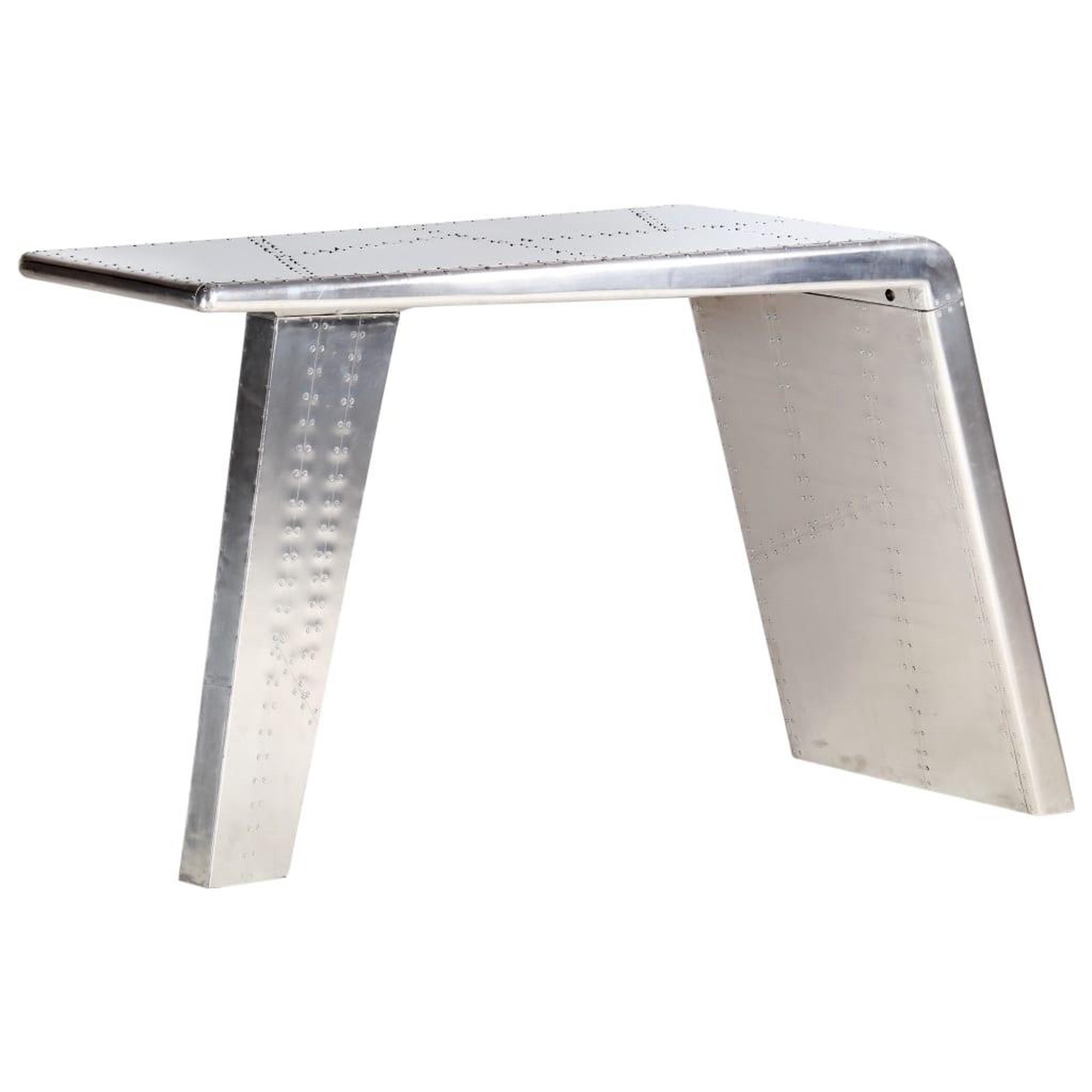 VIDAXL Bureau style avion Argente 112x50x76 cm Metal