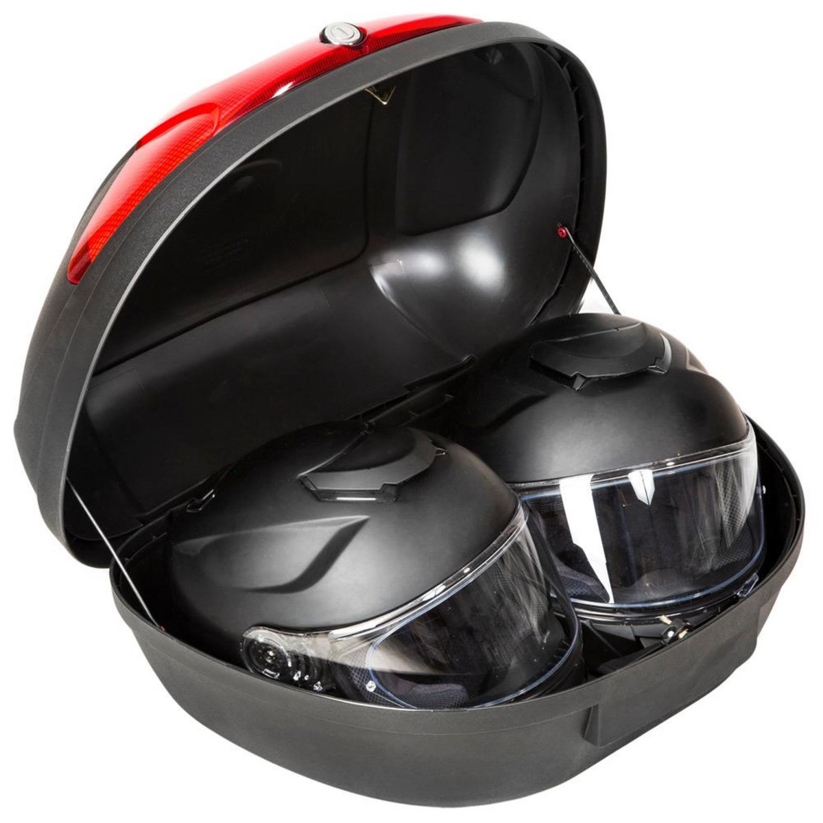 tectake Top Case 2 casques XXL Universel 48 Litres pour Moto