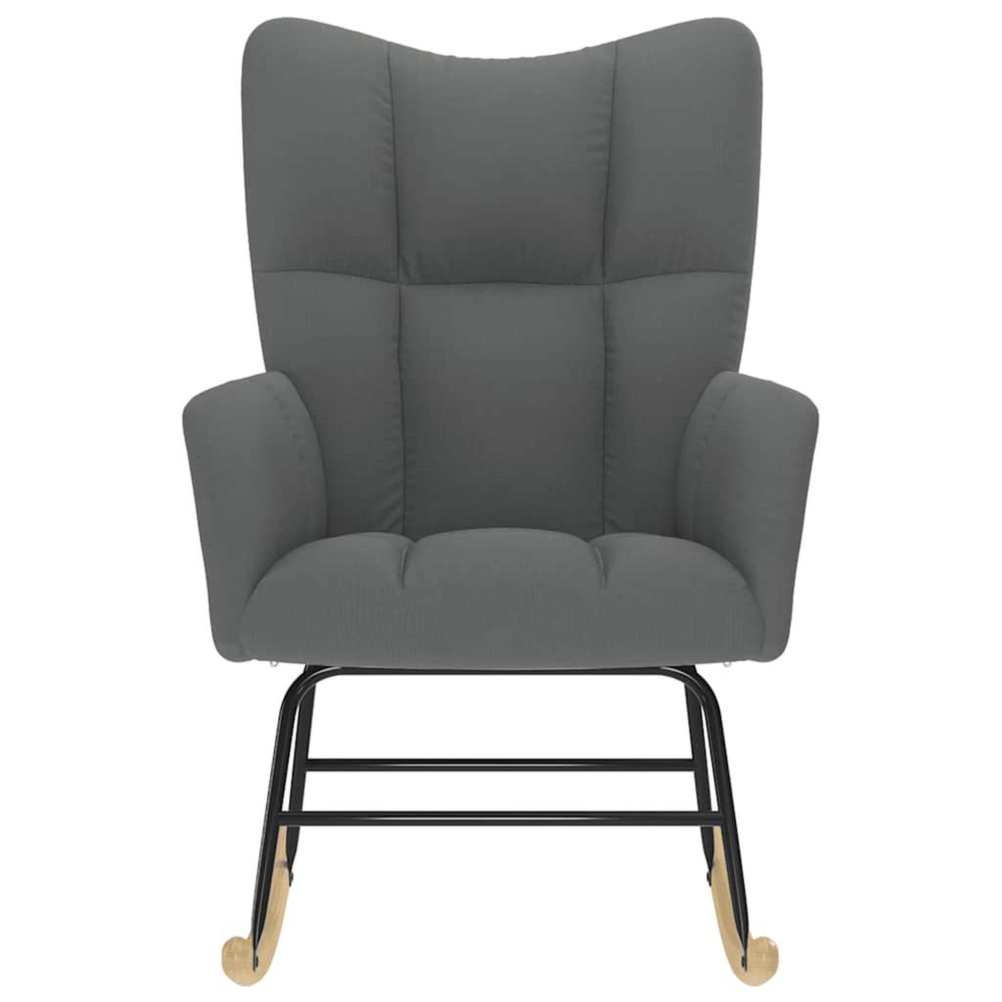 Voir la diapositive 4 : VIDAXL Chaise a bascule Gris fonce Tissu