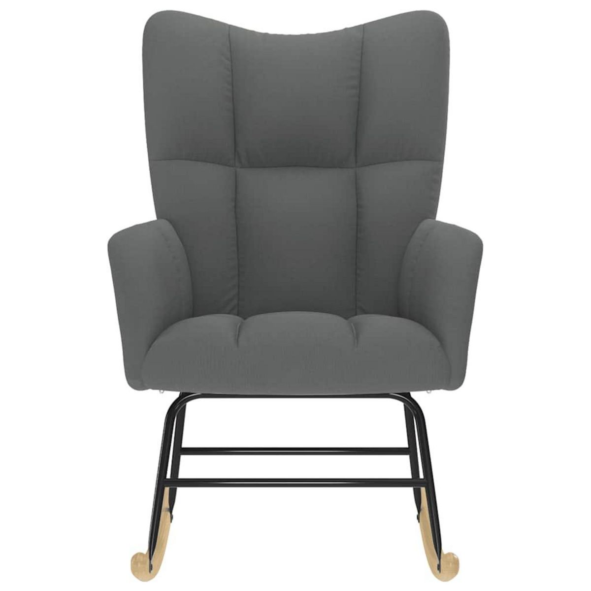 VIDAXL Chaise a bascule Gris fonce Tissu