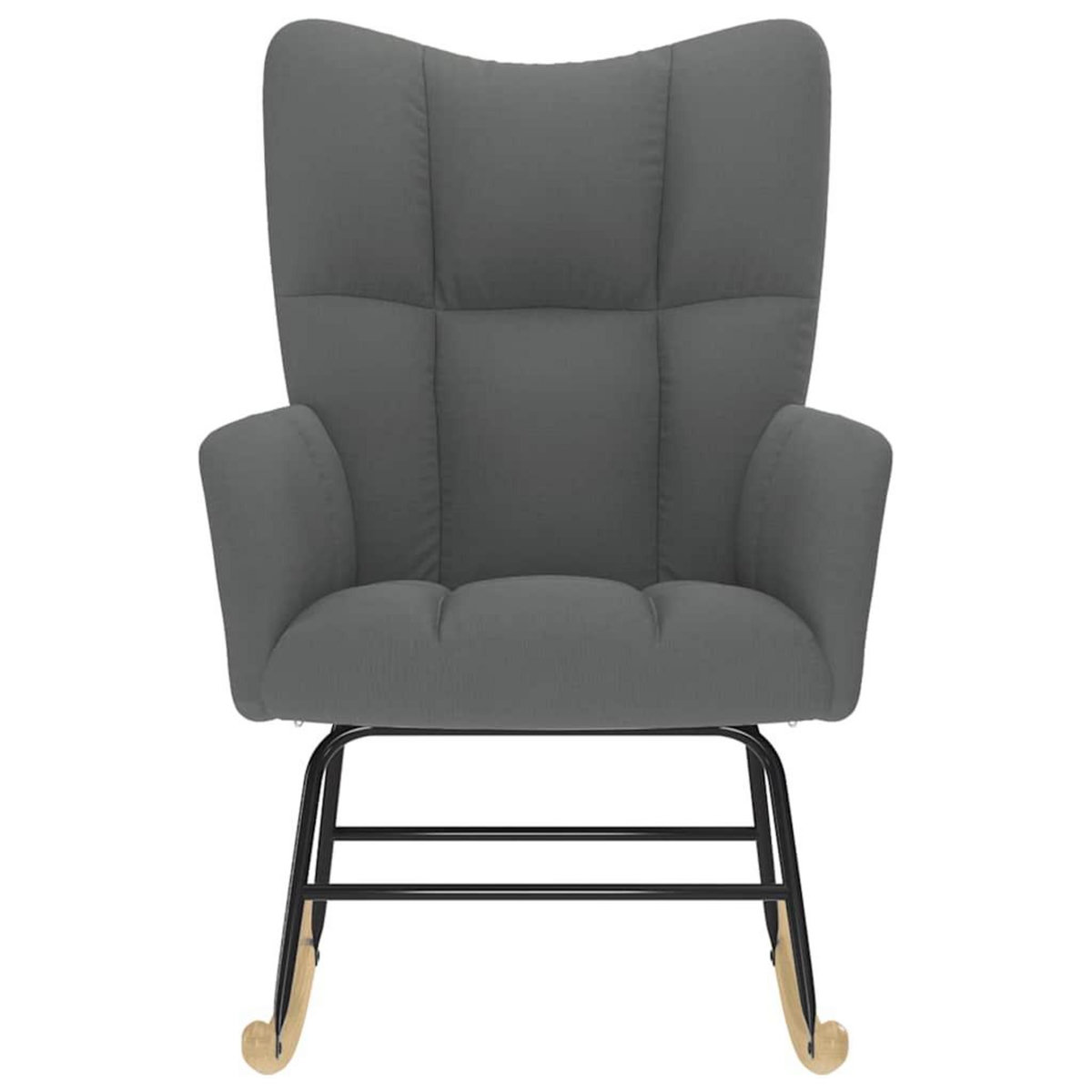 VIDAXL Chaise a bascule Gris fonce Tissu