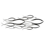 Paris Prix Décoration Murale en Métal  Fishes  100cm Noir