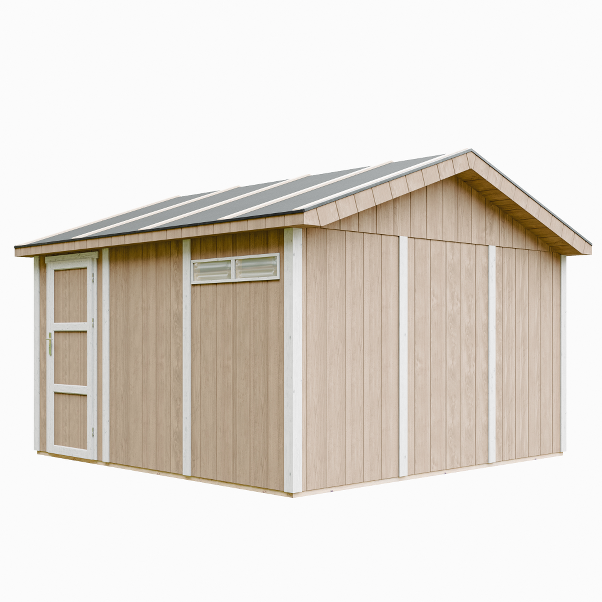 Voir la diapositive 2 : TIMBELA Garage qualité premium 13 m² construction en panneaux lp smartside - abri de jardin m990b