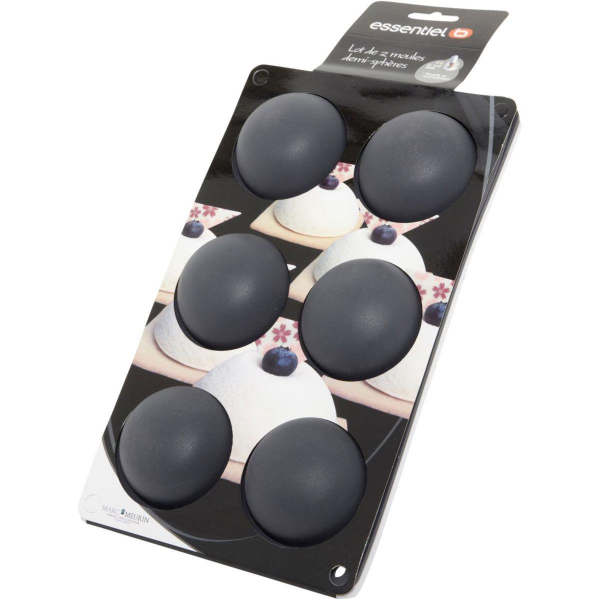 ESSENTIEL B Moule à gâteau MARC MEURIN 2 moules demi sphères