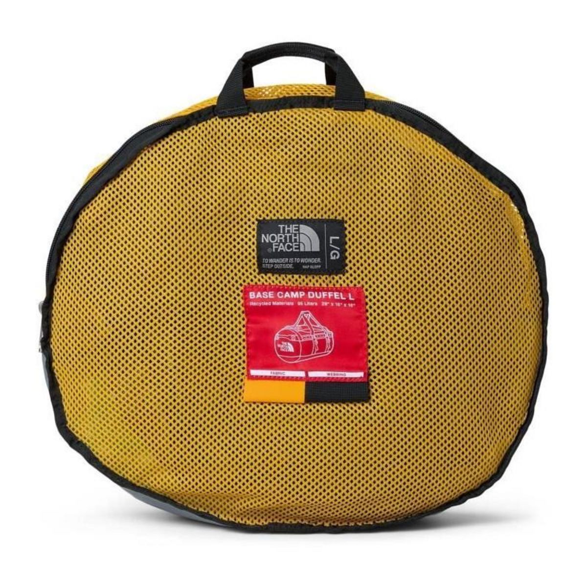 THE NORTH FACE Sac de sport - THE NORTH FACE - Base Camp Duffel L - Summit Gold/Black - 40,64 cm x 71,12 cm x 40,64 cm - 95 L