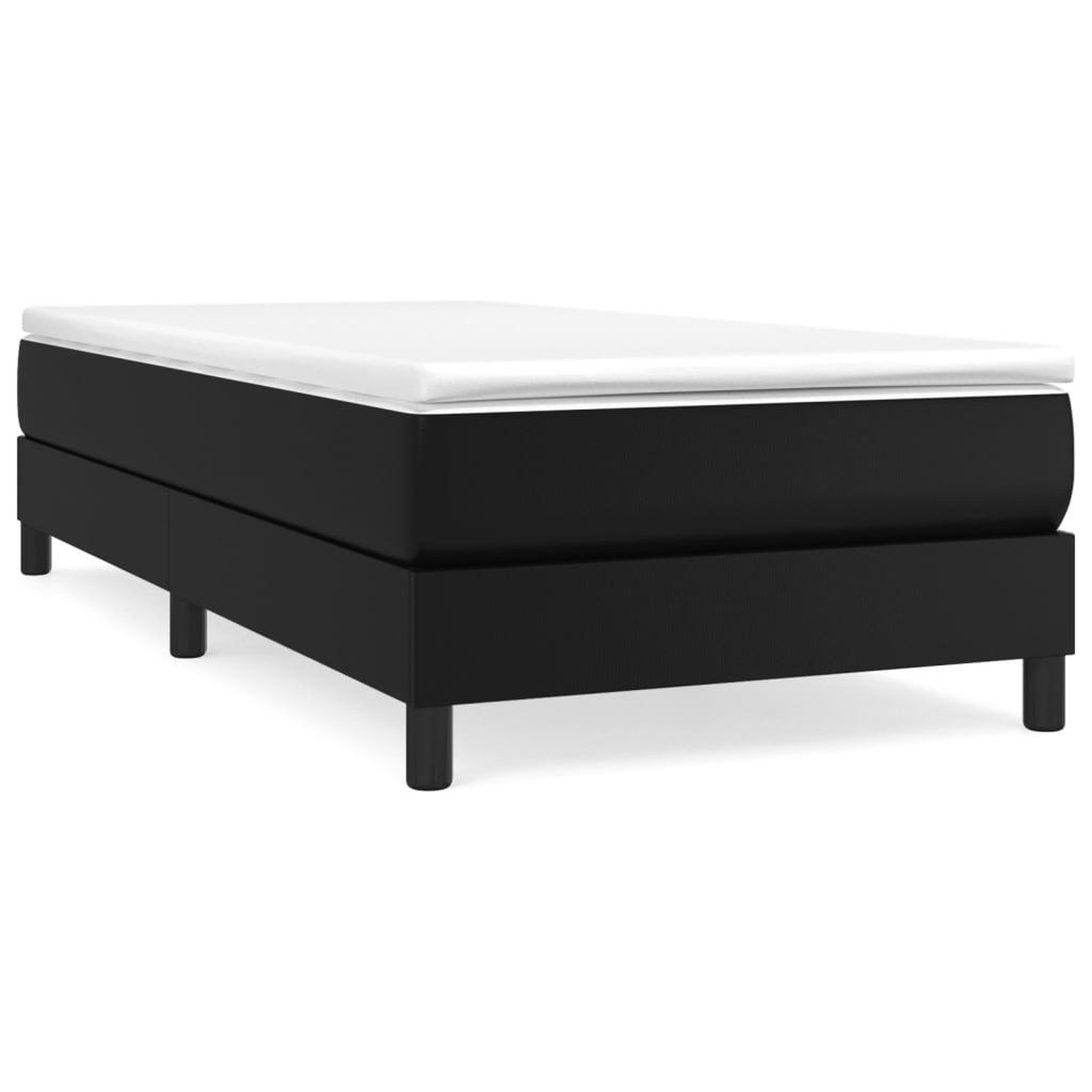 Voir la diapositive 1 : VIDAXL Cadre de lit sans matelas noir 90x190 cm similicuir