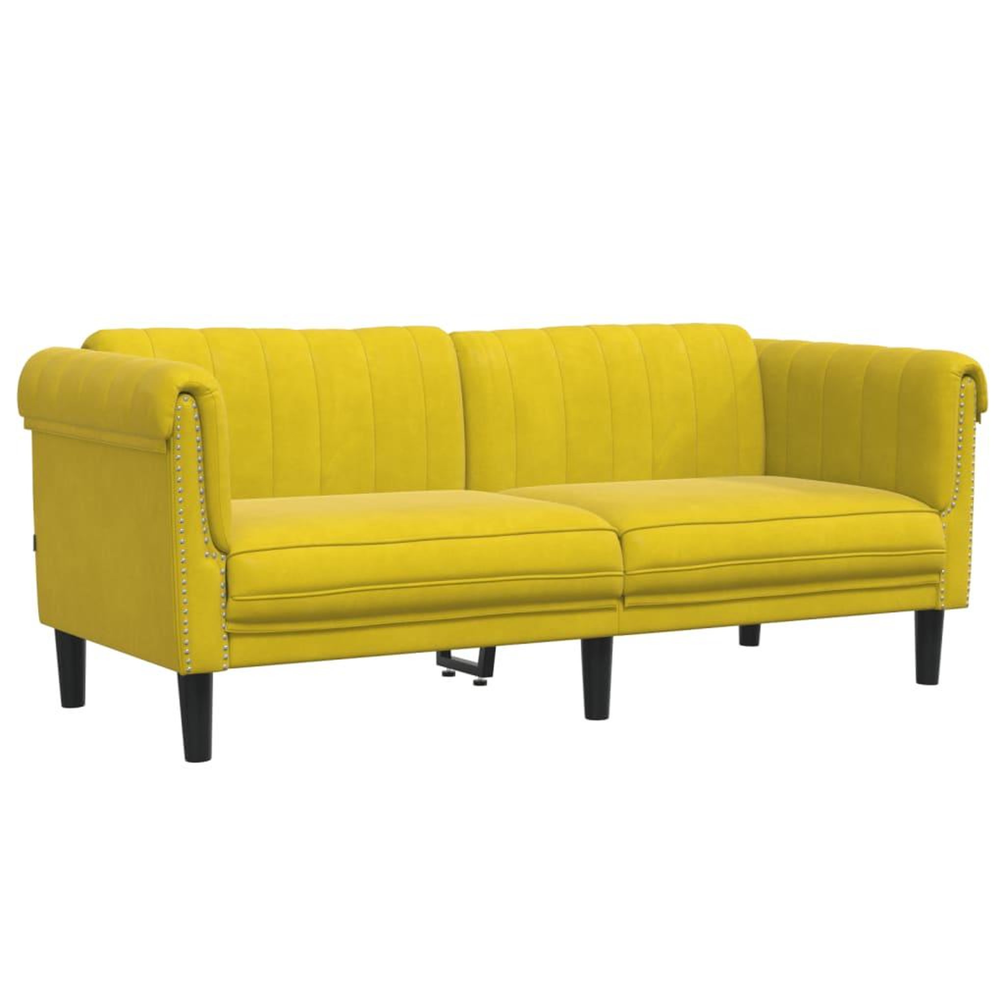 Voir la diapositive 4 : VIDAXL Ensemble de canapes 2 pcs jaune velours