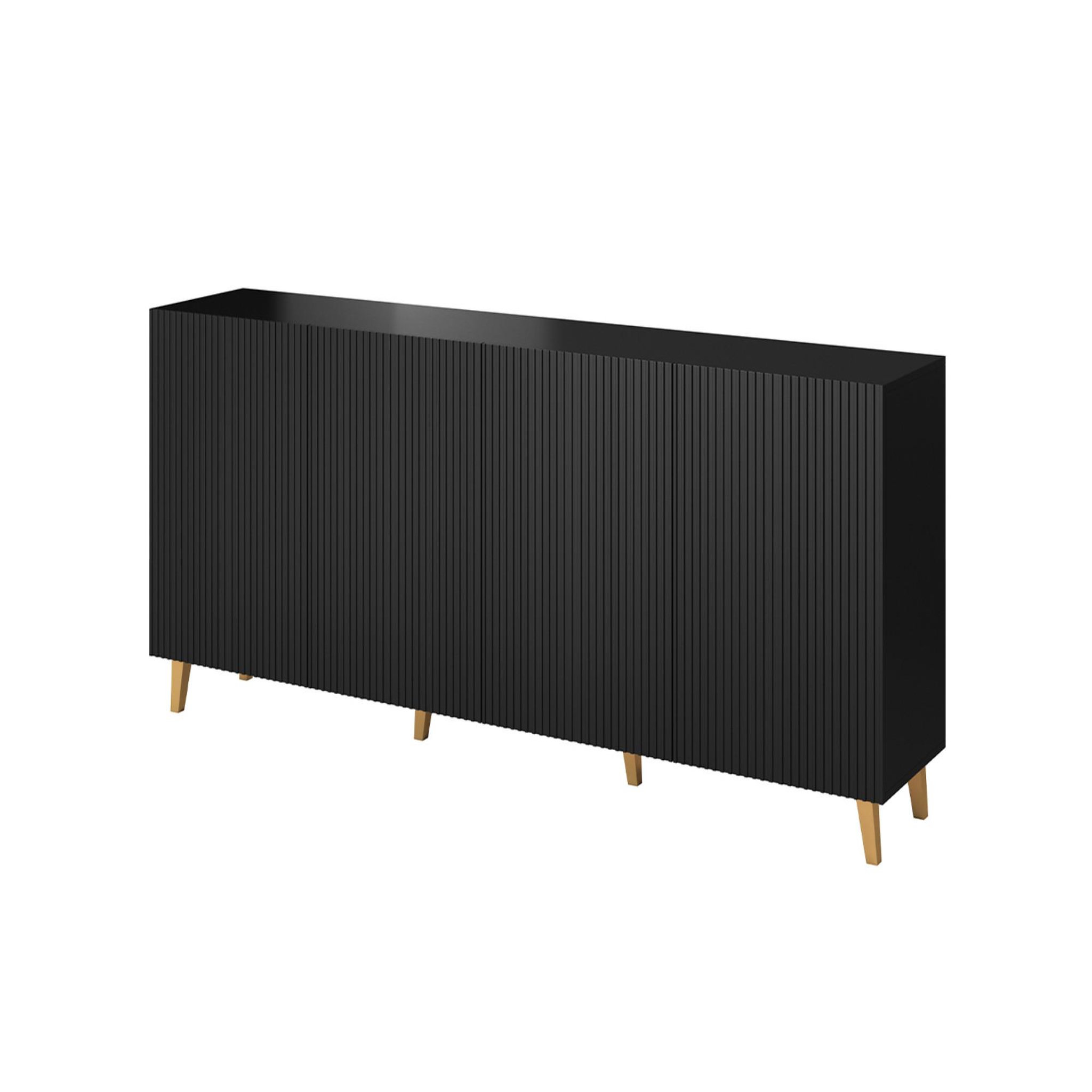 Voir la diapositive 5 : BEST MOBILIER Sanna - buffet bas - 4 portes - 200 cm