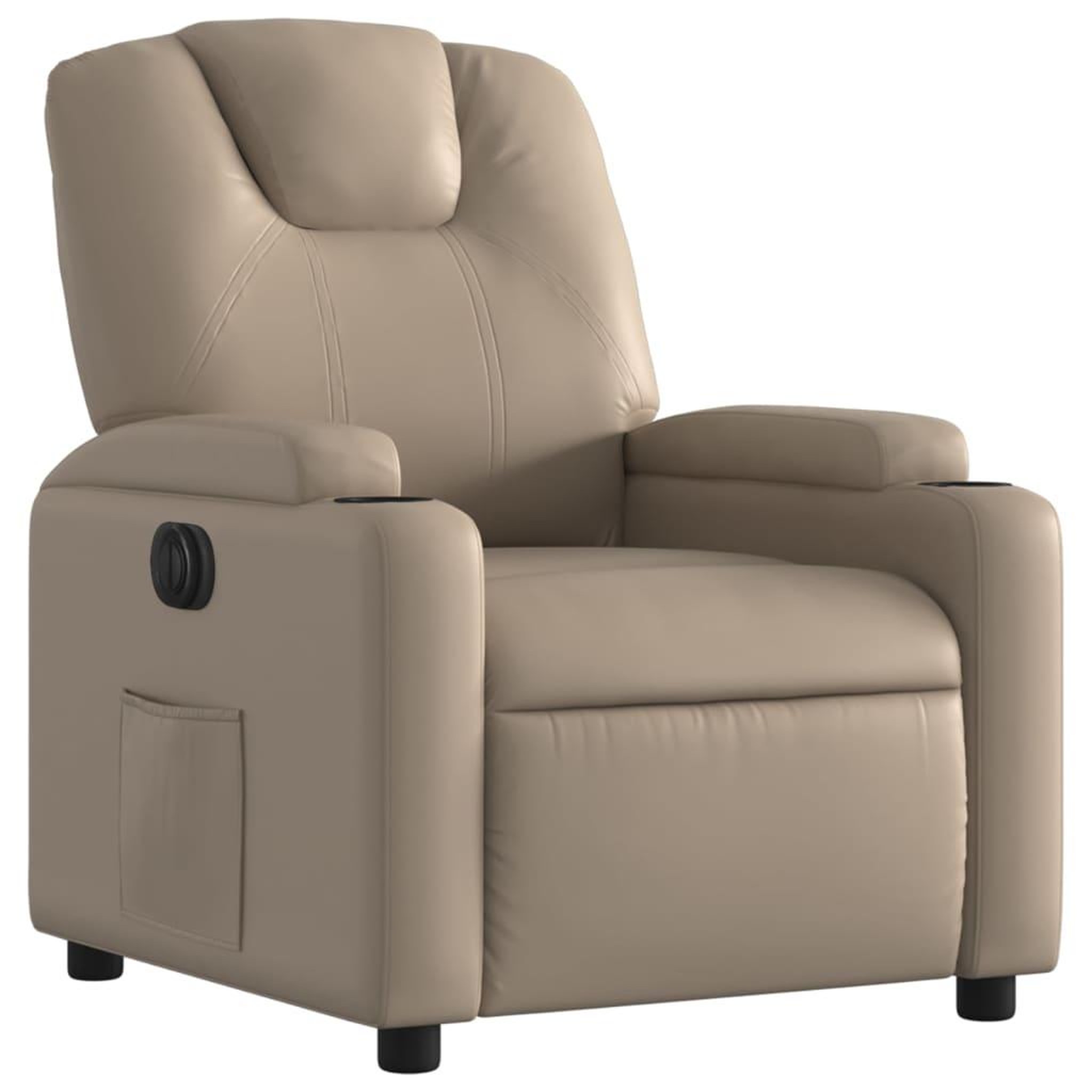 Voir la diapositive 4 : VIDAXL Fauteuil inclinable electrique Cappuccino Similicuir