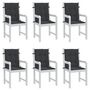 Voir la diapositive 4 : VIDAXL Coussins de chaise de jardin a dossier bas lot de 6 noir
