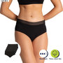 Voir la diapositive 2 : Athena Lot de 5 culottes taille haute pour les règles Coton bio Secret