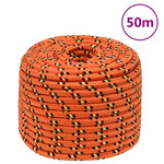 VIDAXL Corde de bateau Orange 14 mm 50 m Polypropylene