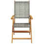 Voir la diapositive 5 : VIDAXL Chaises de jardin lot de 2 gris bois massif d'acacia et rotin