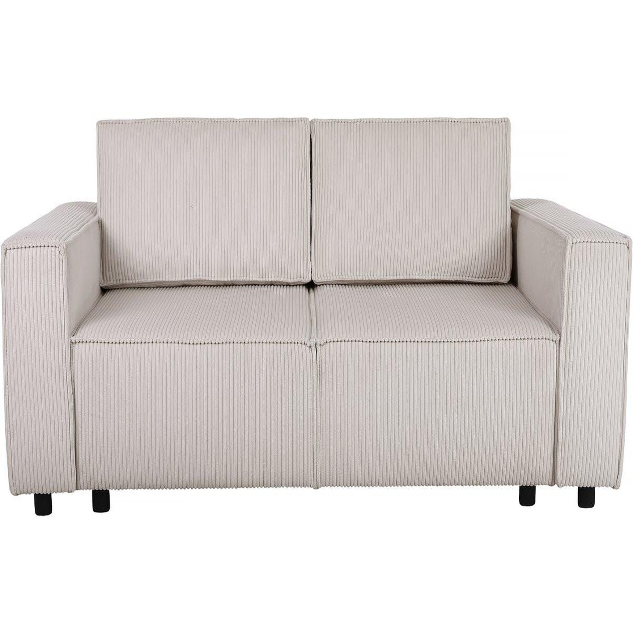 Habitat et Jardin Canapé droit convertible en velours côtelé  montaigne s  - 2 places - beige