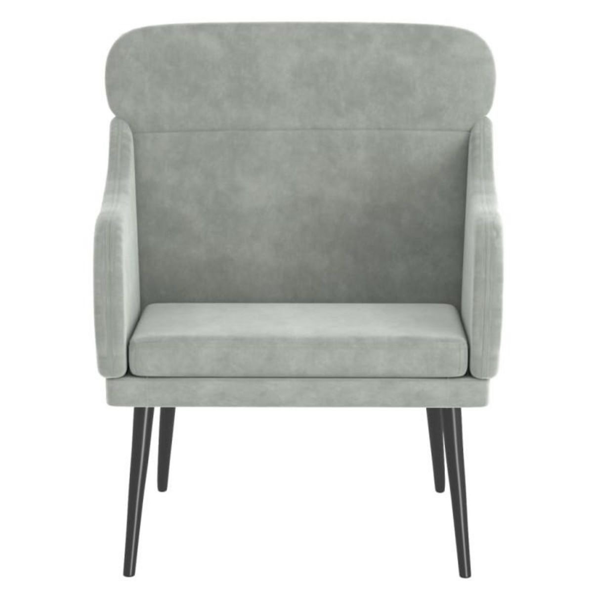 VIDAXL Fauteuil Gris clair 63x76x80 cm Velours