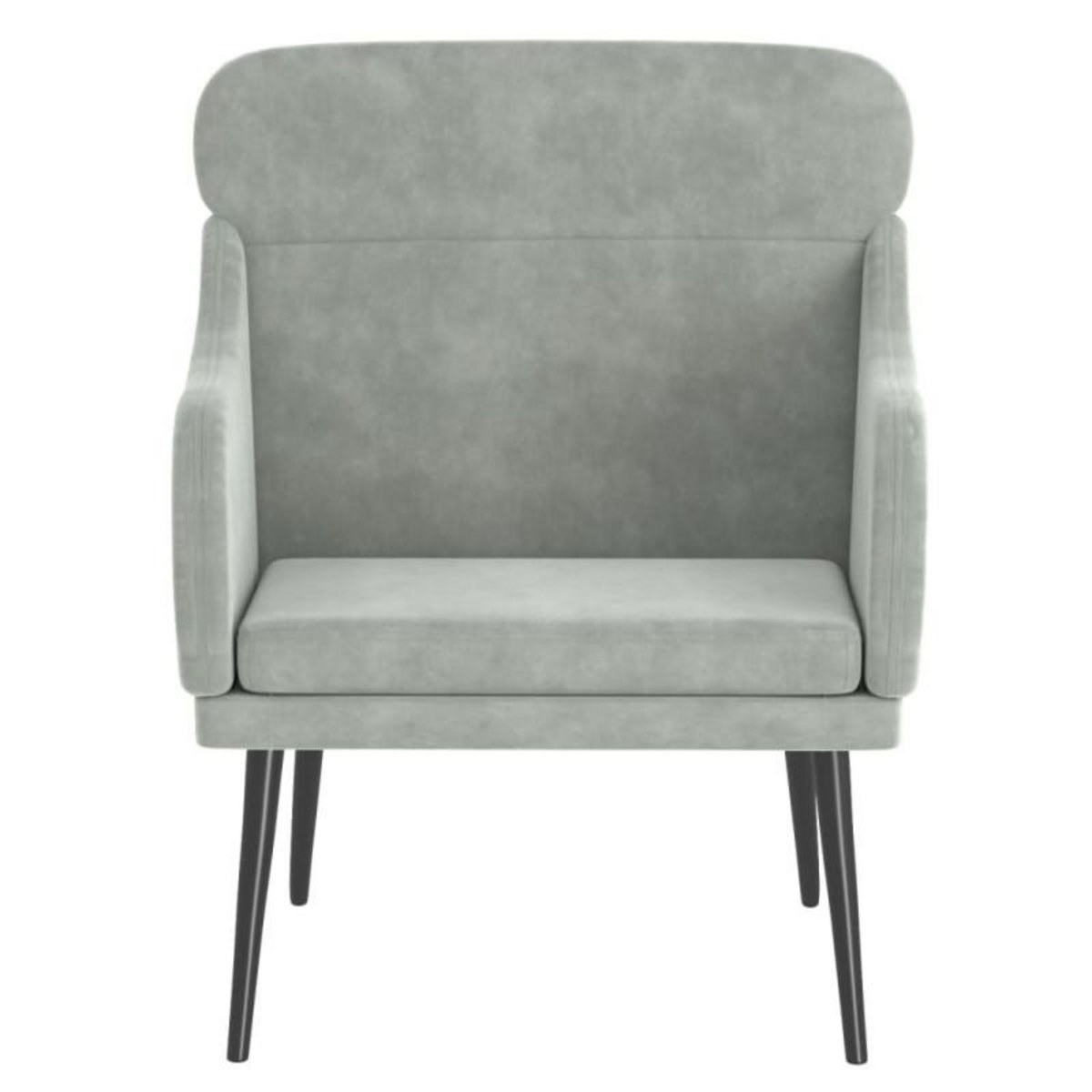 VIDAXL Fauteuil Gris clair 63x76x80 cm Velours