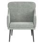 Voir la diapositive 3 : VIDAXL Fauteuil Gris clair 63x76x80 cm Velours
