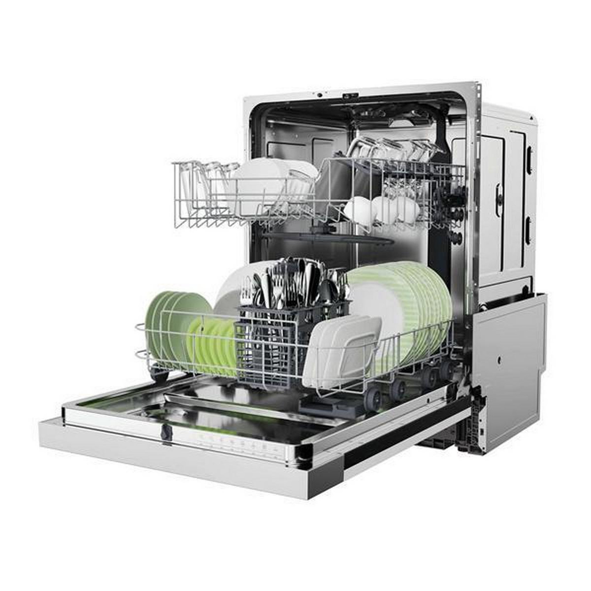 Voir la diapositive 4 : Candy Lave-vaisselle 60cm 13 couverts 47db intégrable avec bandeau silver - ch3e7f0s