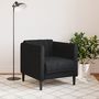 Voir la diapositive 3 : VIDAXL Fauteuil noir tissu