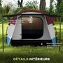 Voir la diapositive 6 : OUTSUNNY Tente de camping 2-3 pers. porche étanche 2000 mm 3 portes sac de transport rouge