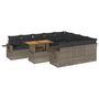 Voir la diapositive 2 : VIDAXL Salon de jardin 11 pcs avec coussins gris resine tressee